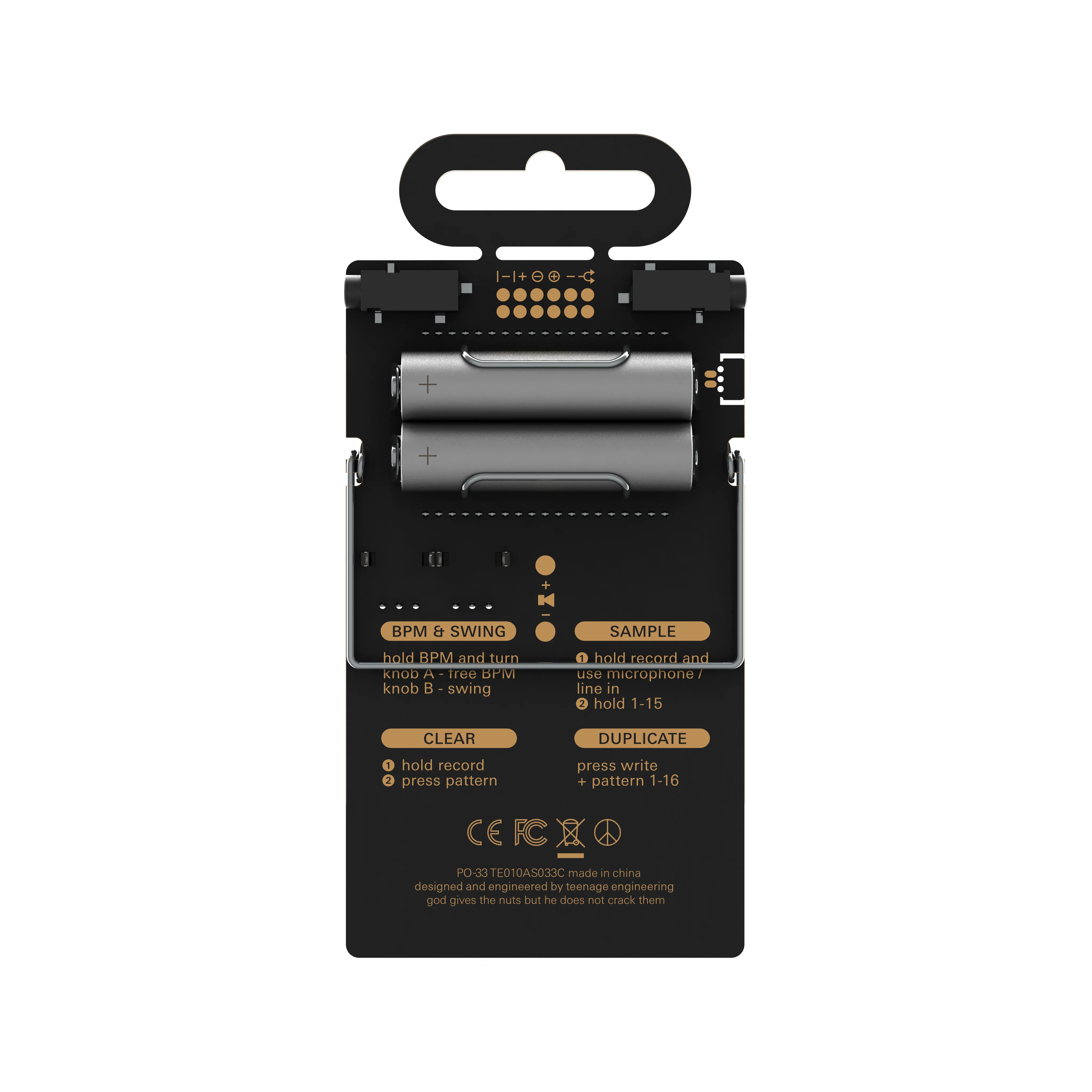 buy PO-33 K.O! & CA-X black - teenage engineering