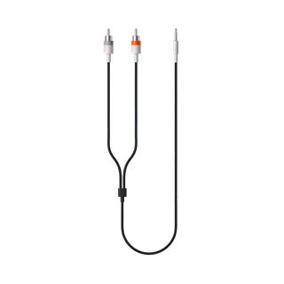textile audio cable 3.5 mm - 2x rca