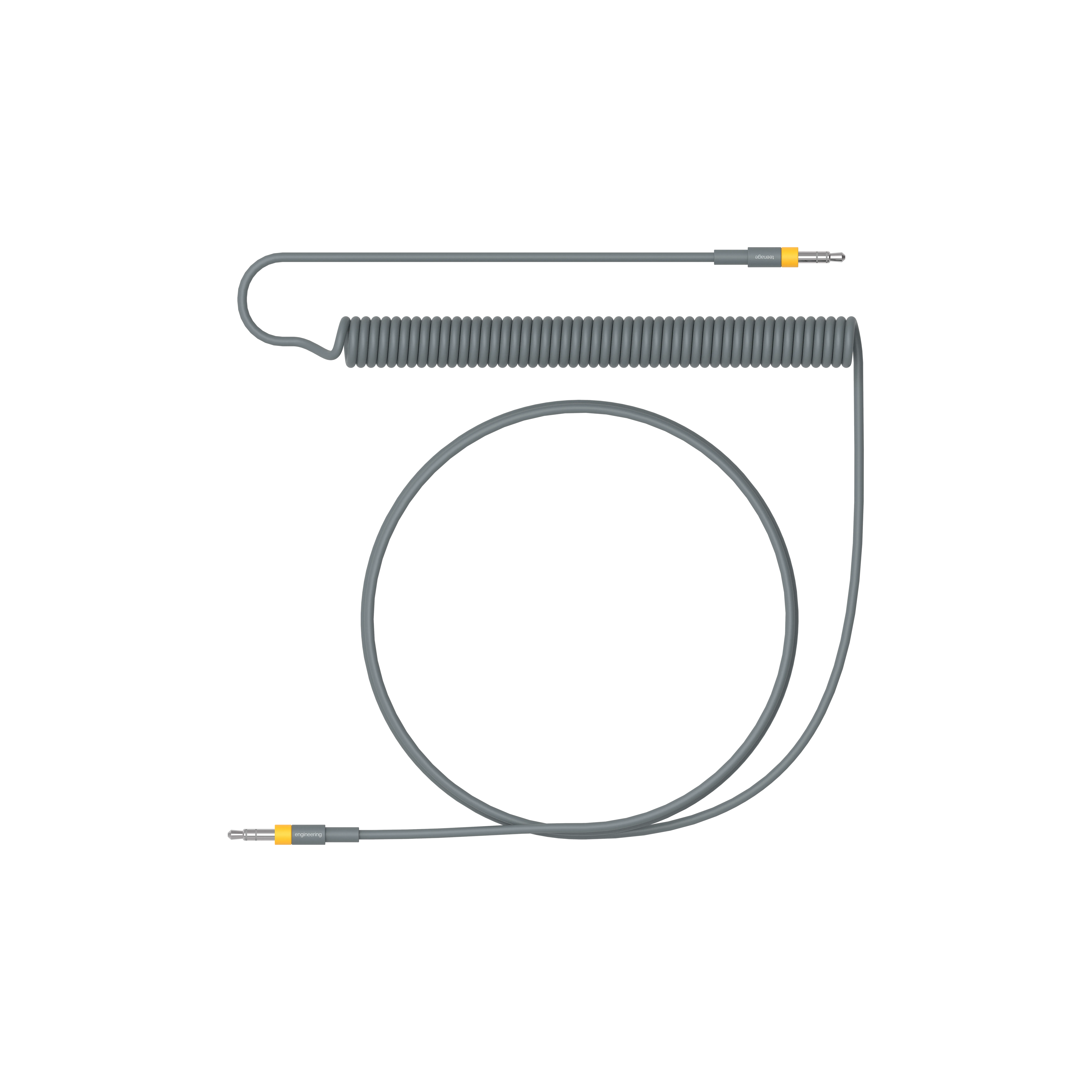 slim audio cable curly